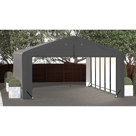 Shelterlogic ShelterTube Wind and Snow-Load Rated Garage, 20x27x12 Gray SQAADD0103C02002712